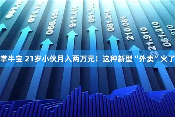掌牛宝 21岁小伙月入两万元！这种新型“外卖”火了